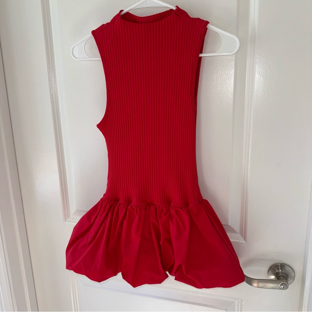 🍒 Red peplum Top NWT Maeve from Anthropology